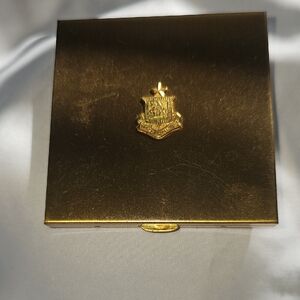 Antique Gold Compact with Emblem